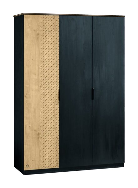 Garderobna omara Black s tremi vrati