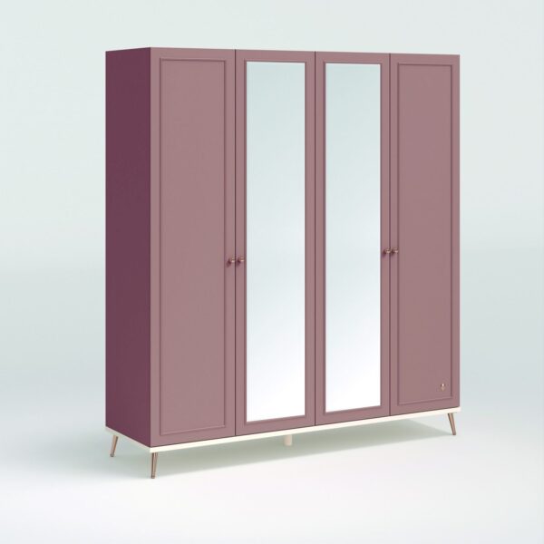 Garderobna omara Elegance s štirimi vrati in dvema ogledaloma