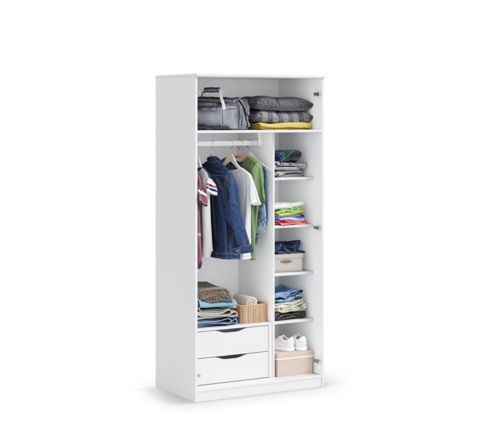 Odprta garderobna omara Locker, bela