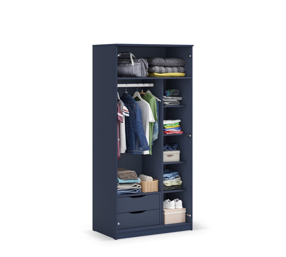 Odprta garderobna omara Locker, temno modra