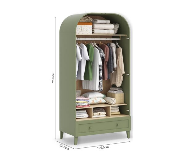 Garderobni ormar Loof Arc s dvoja vrata, 109,5 x 220 x 62,5 cm