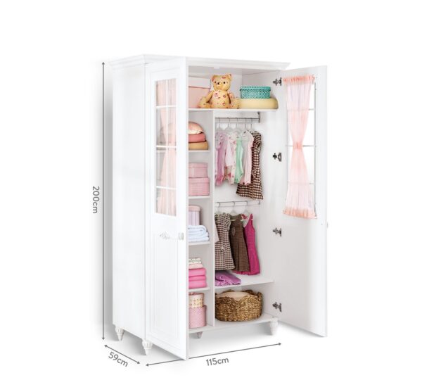 Garderobna omara Romantic Baby z okenci