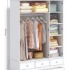 Garderobna omara Rustic White s tremi vrati, notranjost