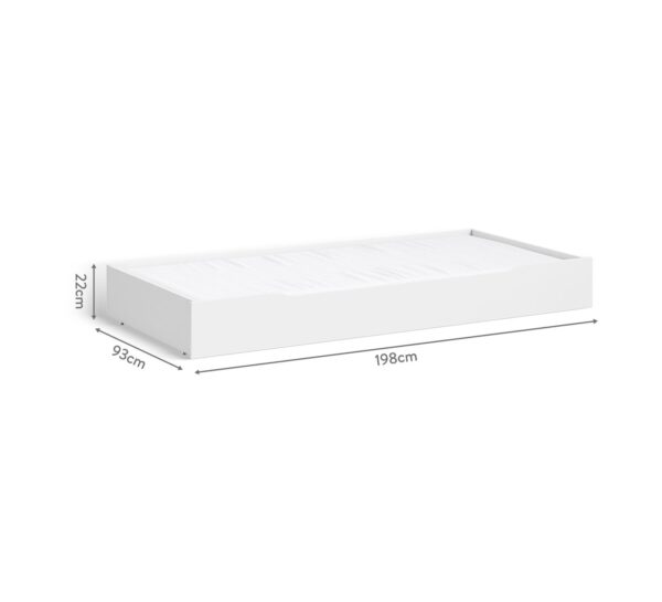 Izvlačni krevet Varia White, dimenzije 198 x 22 x 93 cm