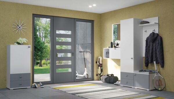 Predsoblje All Room Concept uz ulazna vrata, bijela i grafit