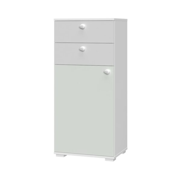 Omarica All Room Concept B2, fronte biserno siva in svetlo zelena