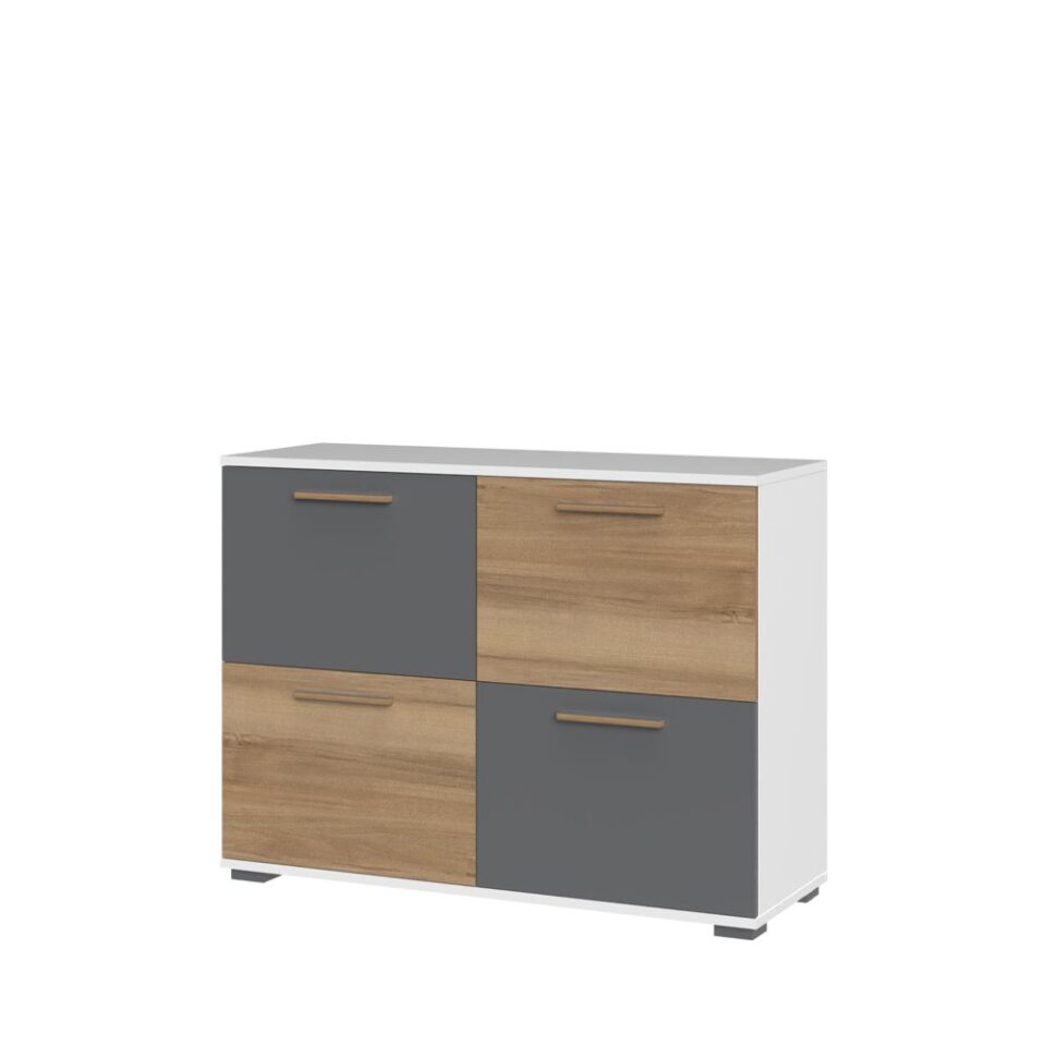 Komoda All Room Concept C3, fronte grafit in pacifik oreh