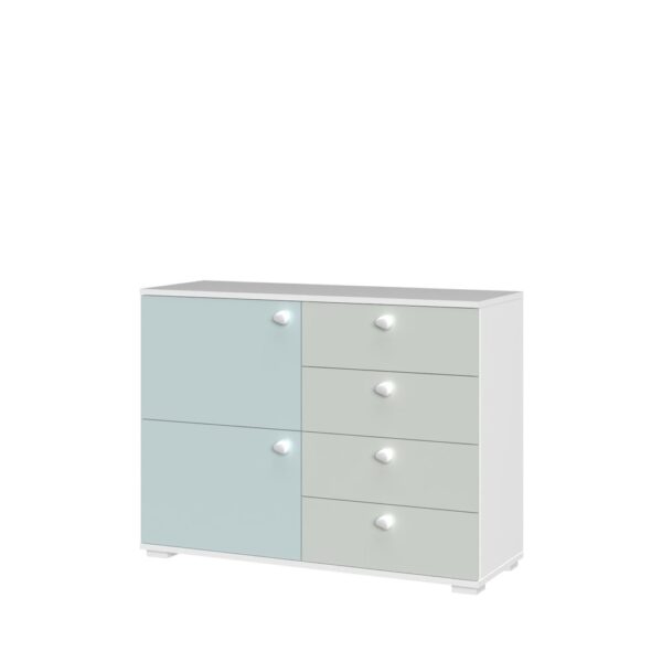 Komoda All Room Concept C6, fronte svetlo modra in svetlo zelena