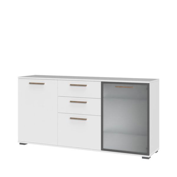Komoda s trojim vratima i dvjema ladicama (jedna staklena) All Room Concept D5, širina 167 cm