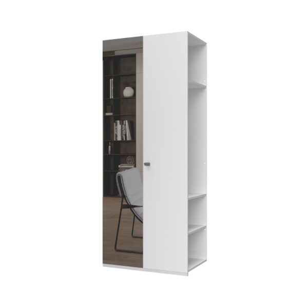 Dodatni garderobni ormar s dvojim vratima, jedna s ogledalom, All Room Concept DP2-1OG/AR, širina 90 cm