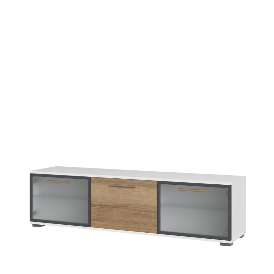 TV omarica All Room Concept E2, fronte pacifik oreh, s steklenim krilom