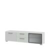 TV omarica All Room Concept E5, fronte biserno siva in svetlo zelena, s steklenim krilom