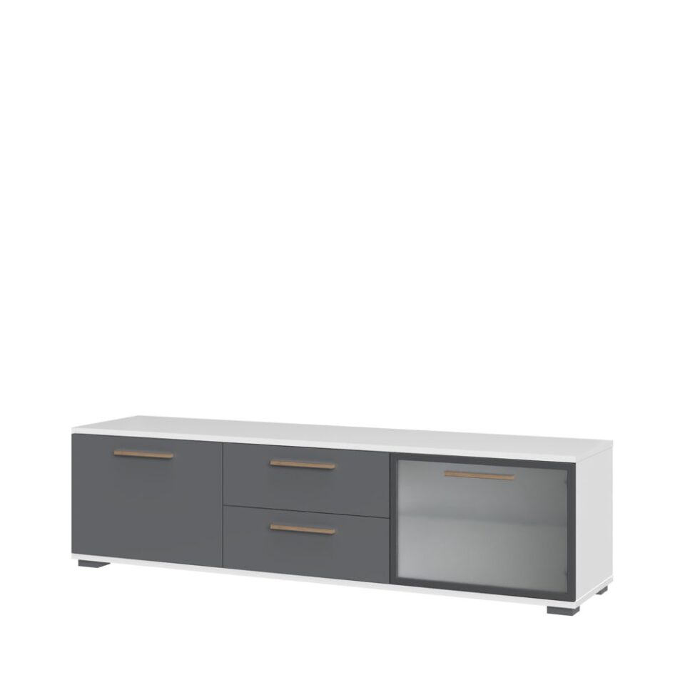 TV omarica All Room Concept E5, fronte grafit, s steklenim krilom
