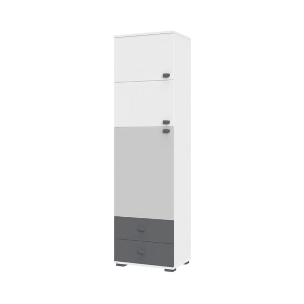 Visoki ormar s trojim vratima i dvjema ladicama All Room Concept F5, visina 199 cm