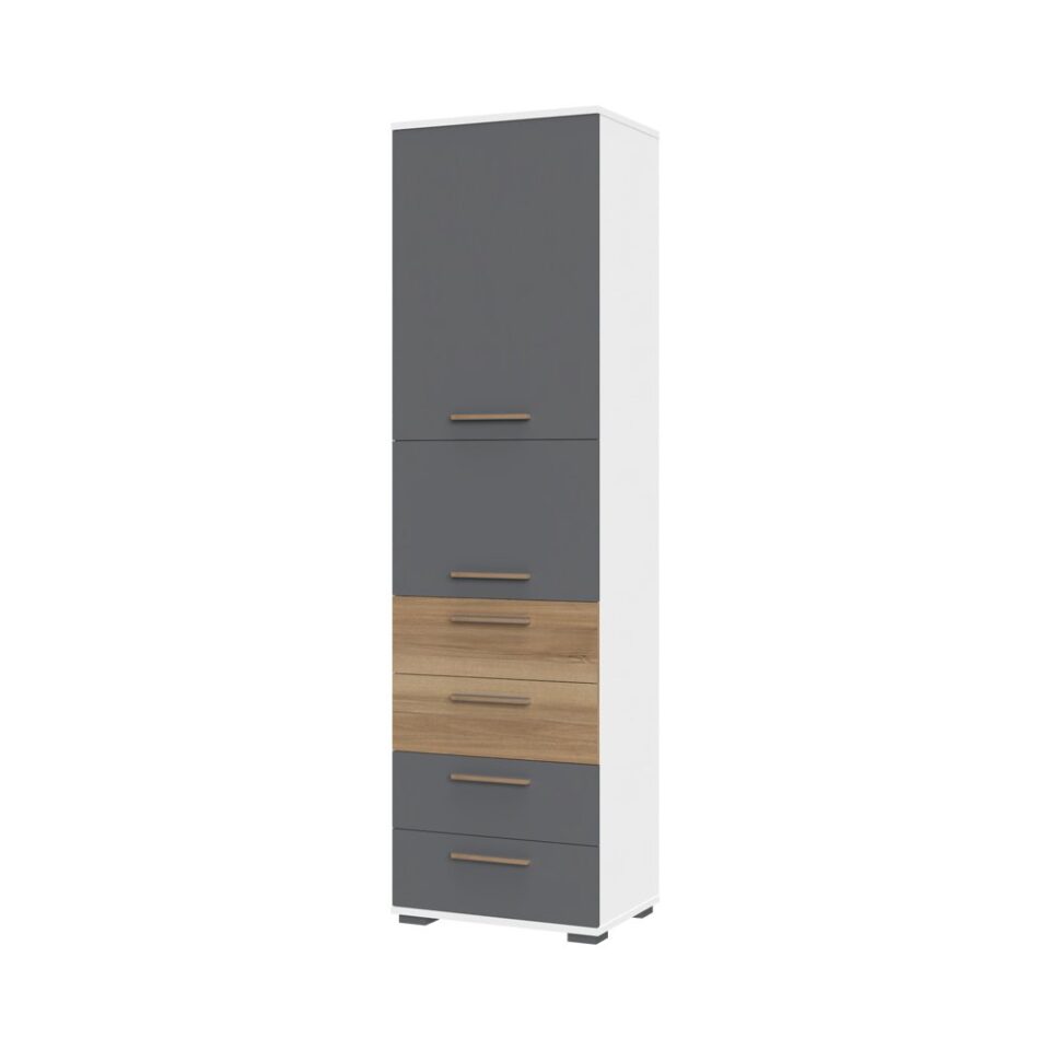 Visoka omara All Room Concept F7, fronte grafit in pacifik oreh
