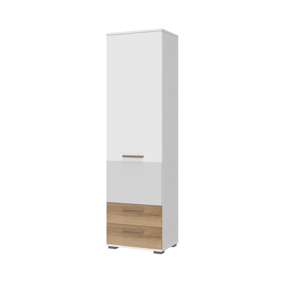 Visoka omara All Room Concept G1, fronte biserno siva in pacifik oreh