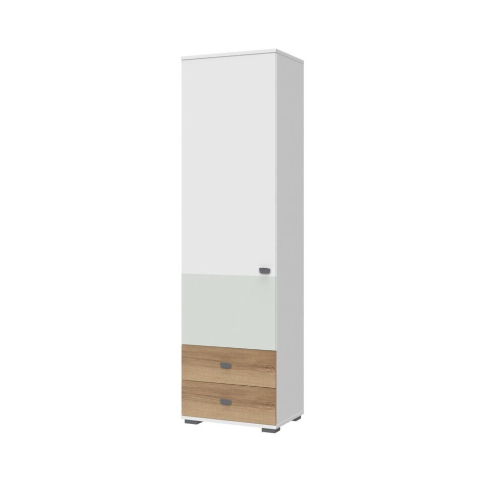 Visoka omara All Room Concept G1, fronte svetlo zelena in pacifik oreh