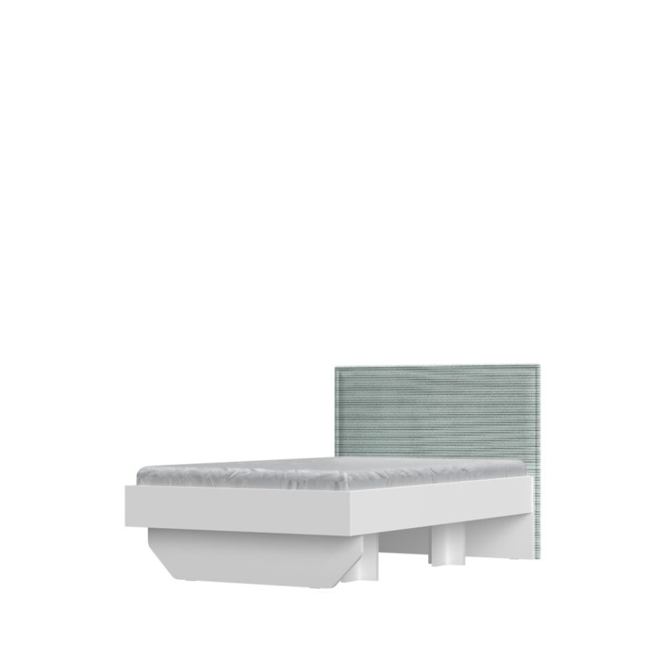 Postelja 120 All Room Concept KR120, uzglavje zeleni zamet