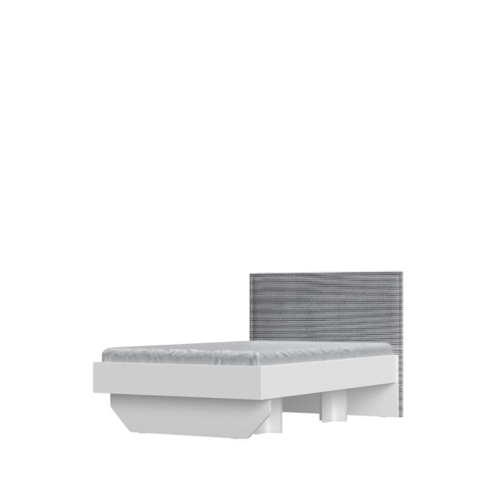 Postelja 120 All Room Concept KR120, uzglavje sivi zamet