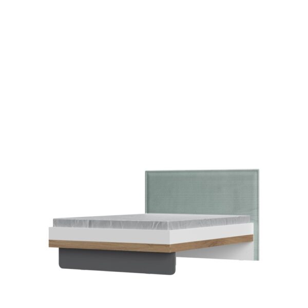 Postelja 140 All Room Concept KR140, uzglavje zeleni zamet