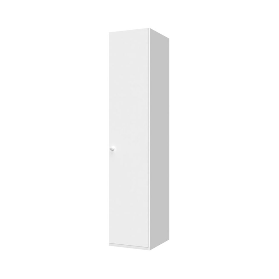 Garderobna omara All Room Concept P1, bela, gumb kamen bela