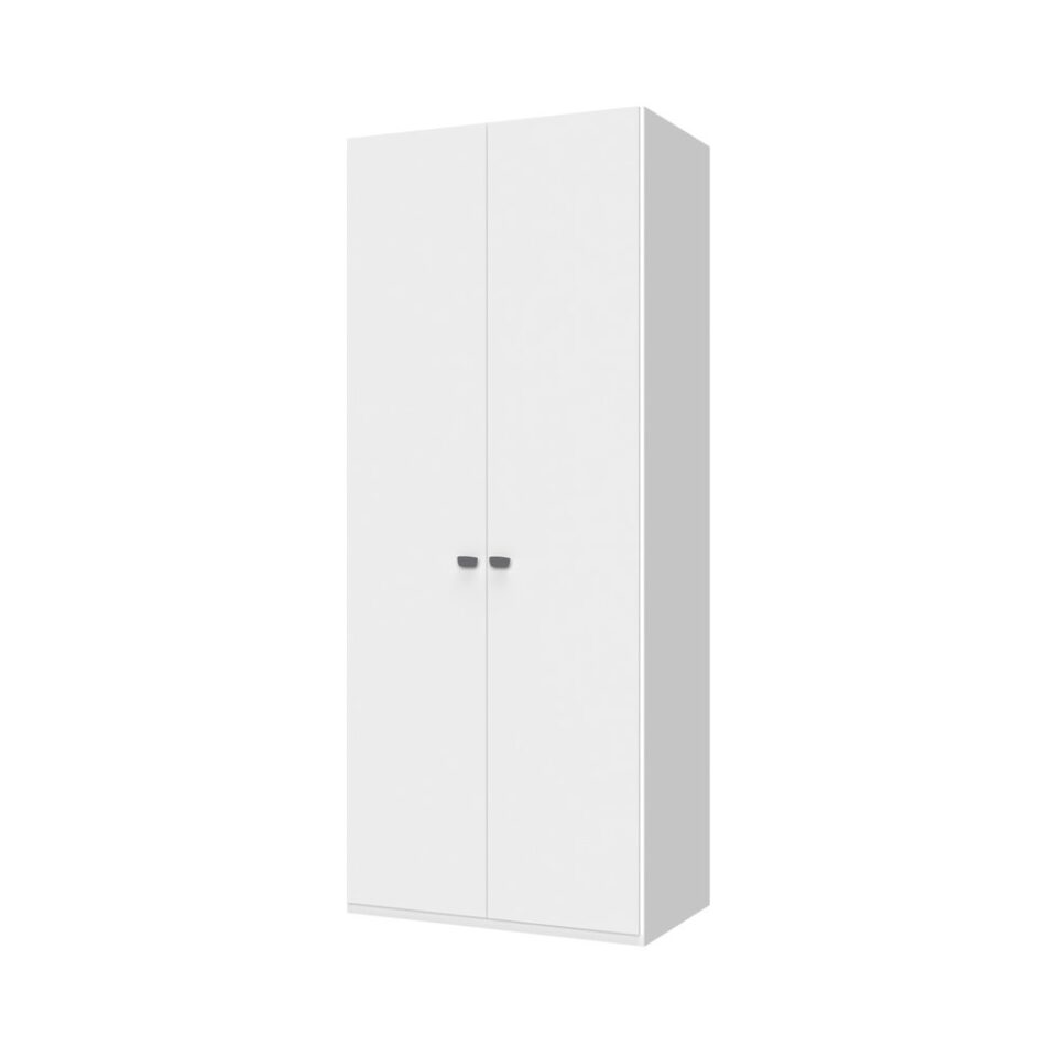 Dvodelna garderobna omara All Room Concept P2, bela, ročaj grafit 32