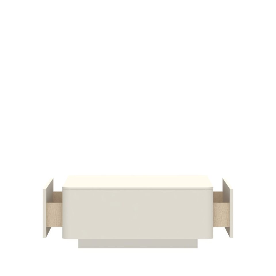 Klubska mizica Radda Air KLS/AI, Pepper White / Furneo hrast, odprta