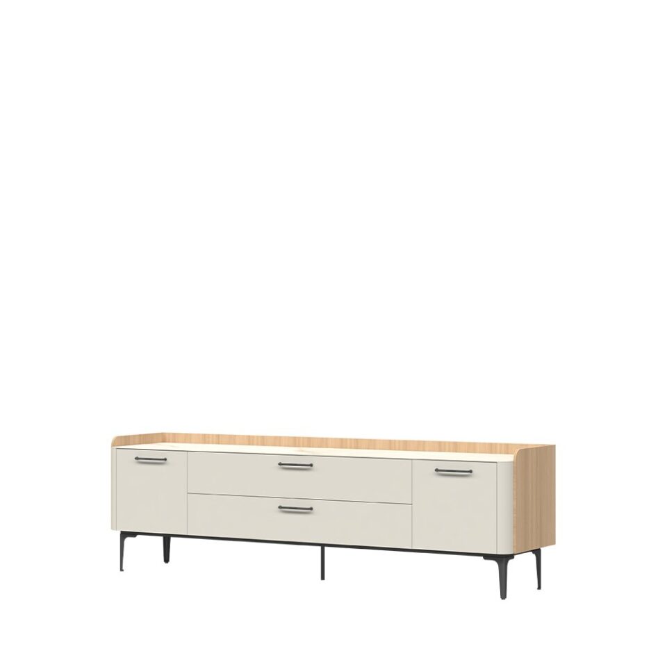 TV omarica Radda Air TV209-2K2F/AI, Pepper White / Furneo hrast, pogled pod kotom