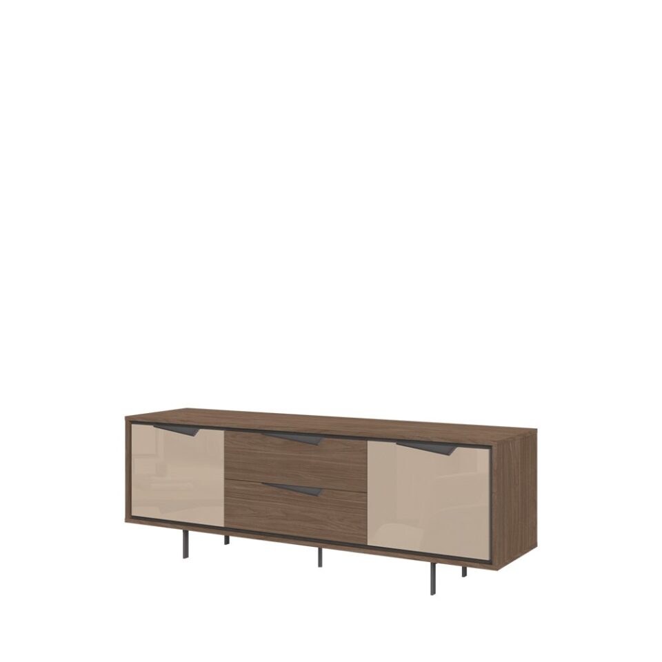 TV omarica Radda Left TV176-2K2F/LF, Mokka HG / Lincon oreh, pogled pod kotom