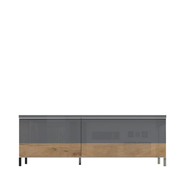 TV komoda s jednim vratima i jednom ladicom Radda Onyx TV130-1K1F/ON, širina 132 cm