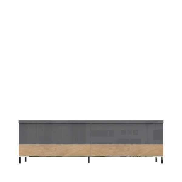 TV komoda s dvjema ladicama Radda Onyx TV150-2F/ON, širina 152 cm