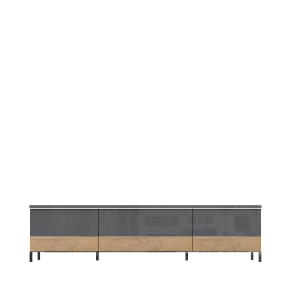 TV omarica Radda Onyx TV180-2K1F/ON, Antracit HG / Pacifik oreh, pogled od spredaj
