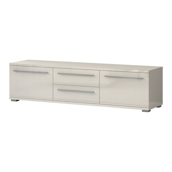 TV komoda s dvostrukim vratima i dvjema ladicama Radda Piano TV180-2K2F/PN, širina 180 cm