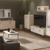 Dnevna soba Radda Regent, sestav, Pepper White mat in antracit