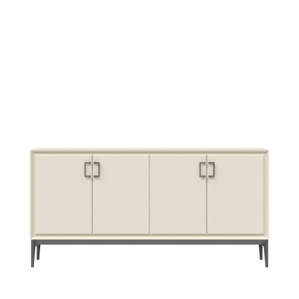 Komoda Regent K173-4K/RG, Pepper White, pogled od spredaj