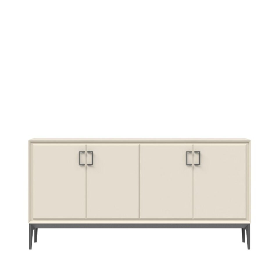 Komoda Regent K173-4K/RG, Pepper White, pogled od spredaj
