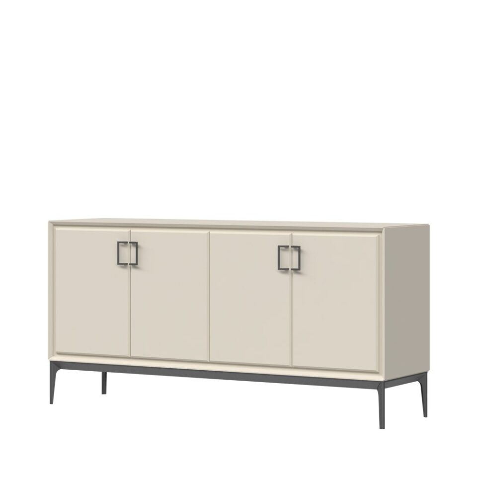 Komoda Regent K173-4K/RG, Pepper White, pogled pod kotom