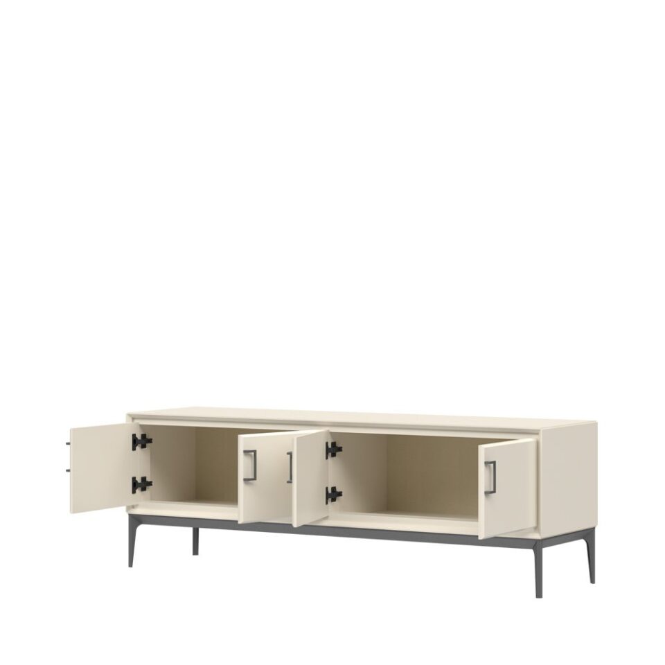 TV omarica Regent TV173-4K/RG, Pepper White, odprta, pogled pod kotom