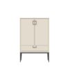 Vitrina Regent V21-2K1F/RG, Pepper White, pogled od spredaj