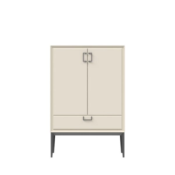 Vitrina Regent V21-2K1F/RG, Pepper White, pogled od spredaj