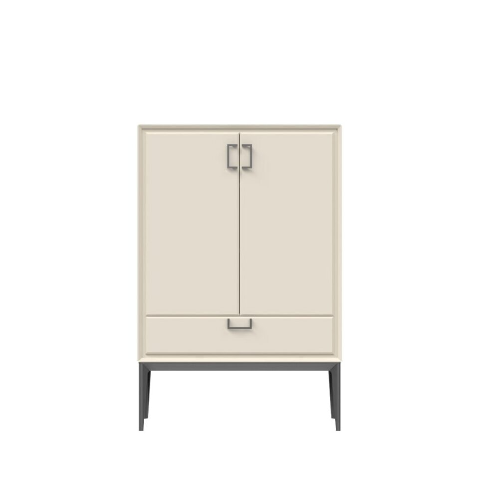 Vitrina Regent V21-2K1F/RG, Pepper White, pogled od spredaj