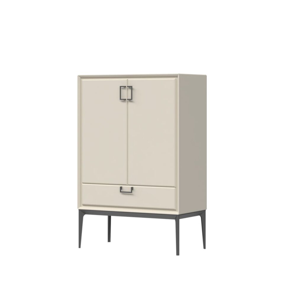 Vitrina Regent V21-2K1F/RG, Pepper White, pogled pod kotom