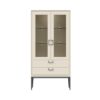 Vitrina Regent V22-2KS2F/RG, Pepper White, pogled od spredaj