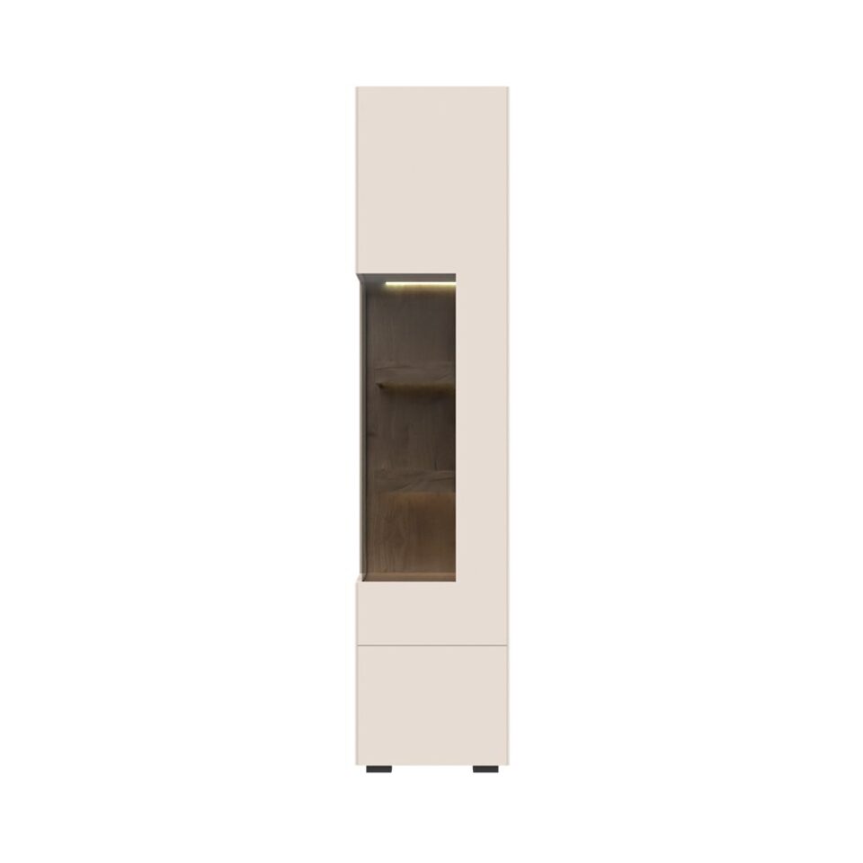 Vitrina SKY45 V45-2KS/S45, Kašmir / Tobacco hrast, pogled od spredaj