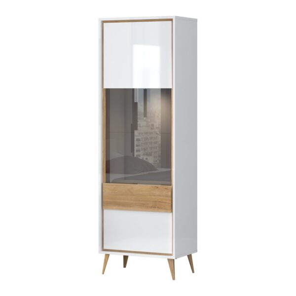 Vitrina s jednim staklenim vratima Radda Vida VIDA-V1S, širina 64 cm