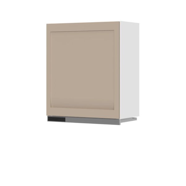 Kuhinjska zgornja omarica za napo za vgradno napo Ergon A7-60-1KU/7, 60 cm, višina 72 cm, korpus Bela, fronta Mokka