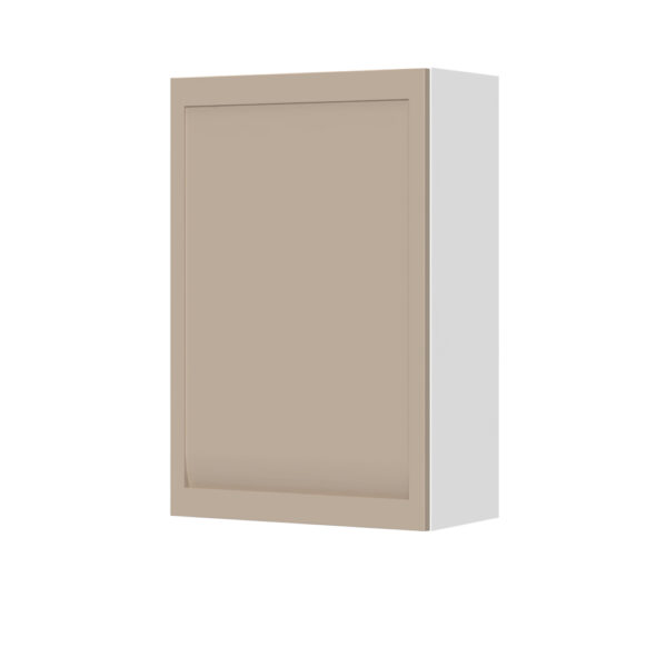 Kuhinjska zgornja omarica za napo z enimi vrati Ergon A9-60-1K/7, 60 cm, višina 91 cm, korpus Bela, fronta Mokka