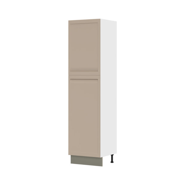 Kuhinjska visoka omara za vgradni hladilnik Ergon K23-60-2KF/7, 60 cm, korpus Bela, fronta Mokka