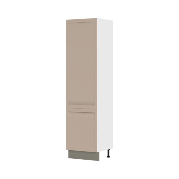 Kuhinjska visoka omara za vgradni hladilnik, z dvojnimi vrati Ergon K23-60-2KV/7, 60 cm, korpus Bela, fronta Mokka