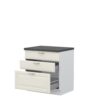 Kuhinjska spodnja omarica s tremi predali Evergreen R-80-3MBOX/4, 80 cm, korpus Bela, fronta Slonova kost mat lak